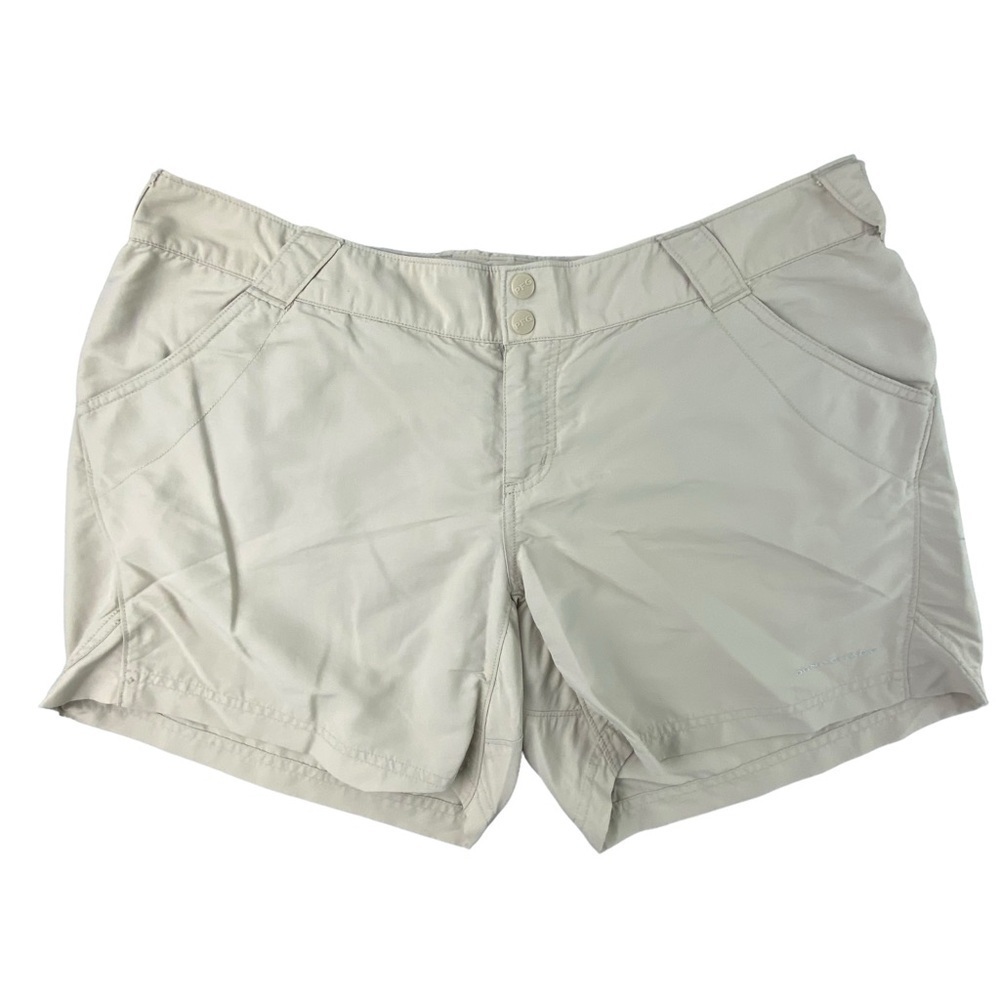 Columbia PFG tan outdoor performance wear nylon shorts wms sz XL